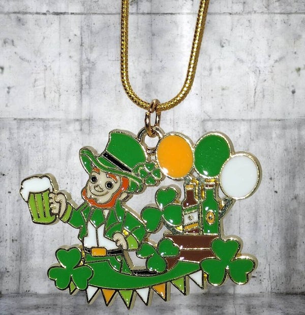 Golden Leprechaun Balloons Necklace – St. Patrick’s Day Edition