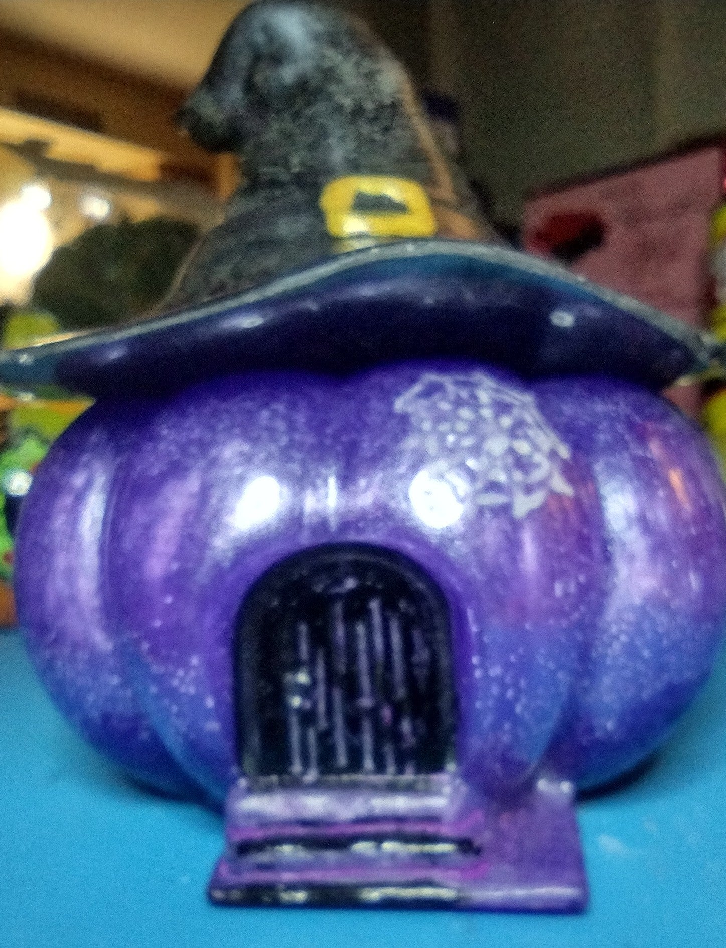 🎃🧙‍♀️ Purple Pumpkin Witch House Trinket Box 🧙‍♀️🎃