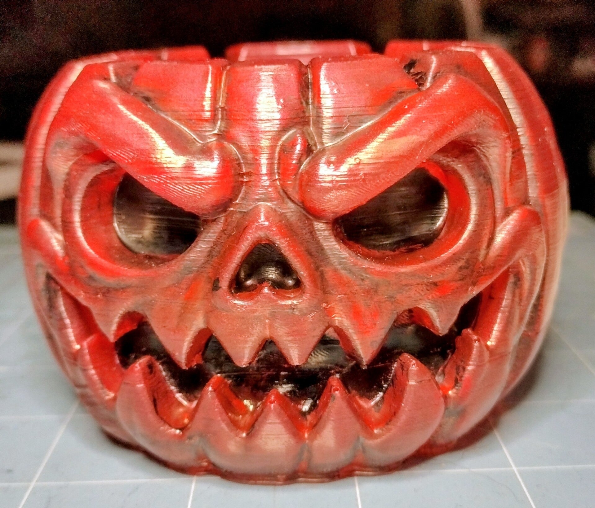 🎃👹 Red Monster Pumpkin Trinket Holder – Small Pumpkin, BIG Attitude! 👹🎃