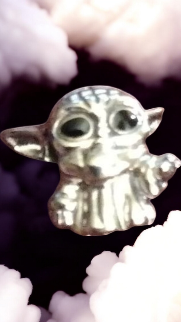 Sterling Silver Baby Yoda Pandora Charm – A Heartwarming Tribute to the Mandalorian's Most Adorable Character