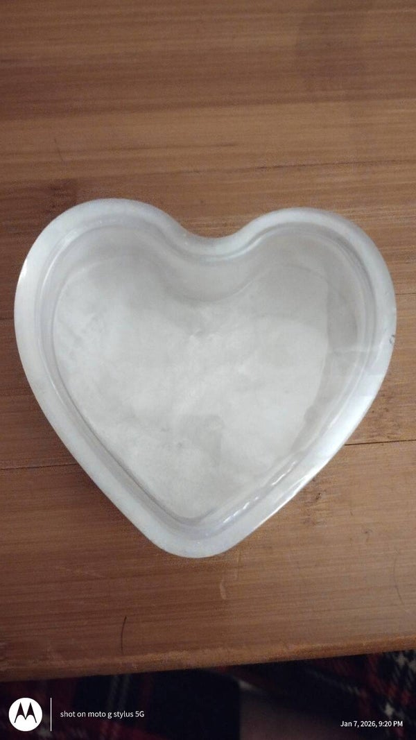 ✨ White Heart Trinket Box with Clear Top / Optional Scented Candle ✨