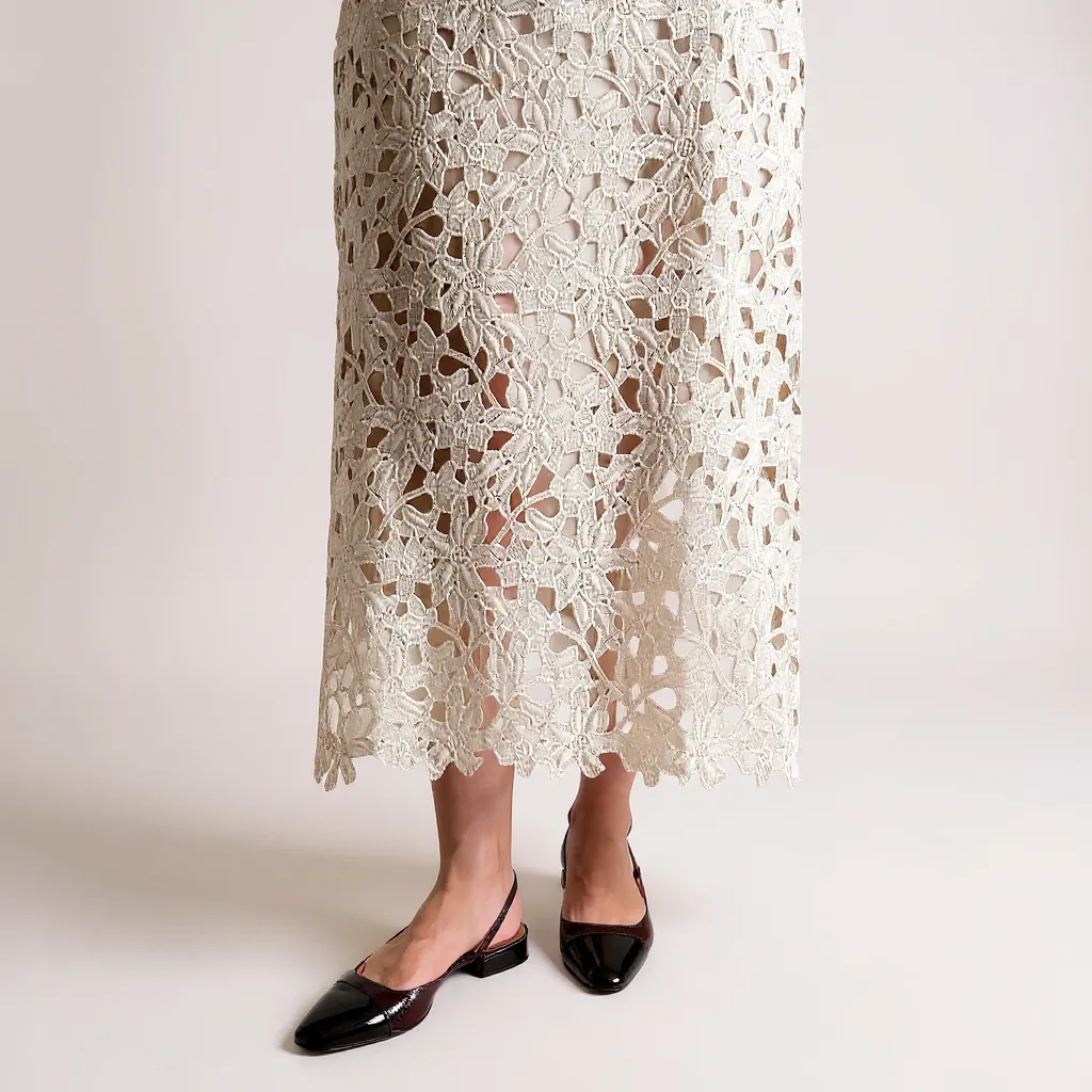 Alba Cream Lace Skirt