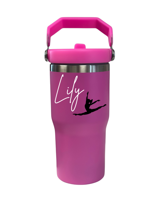 Stanley style flip straw Water Bottle