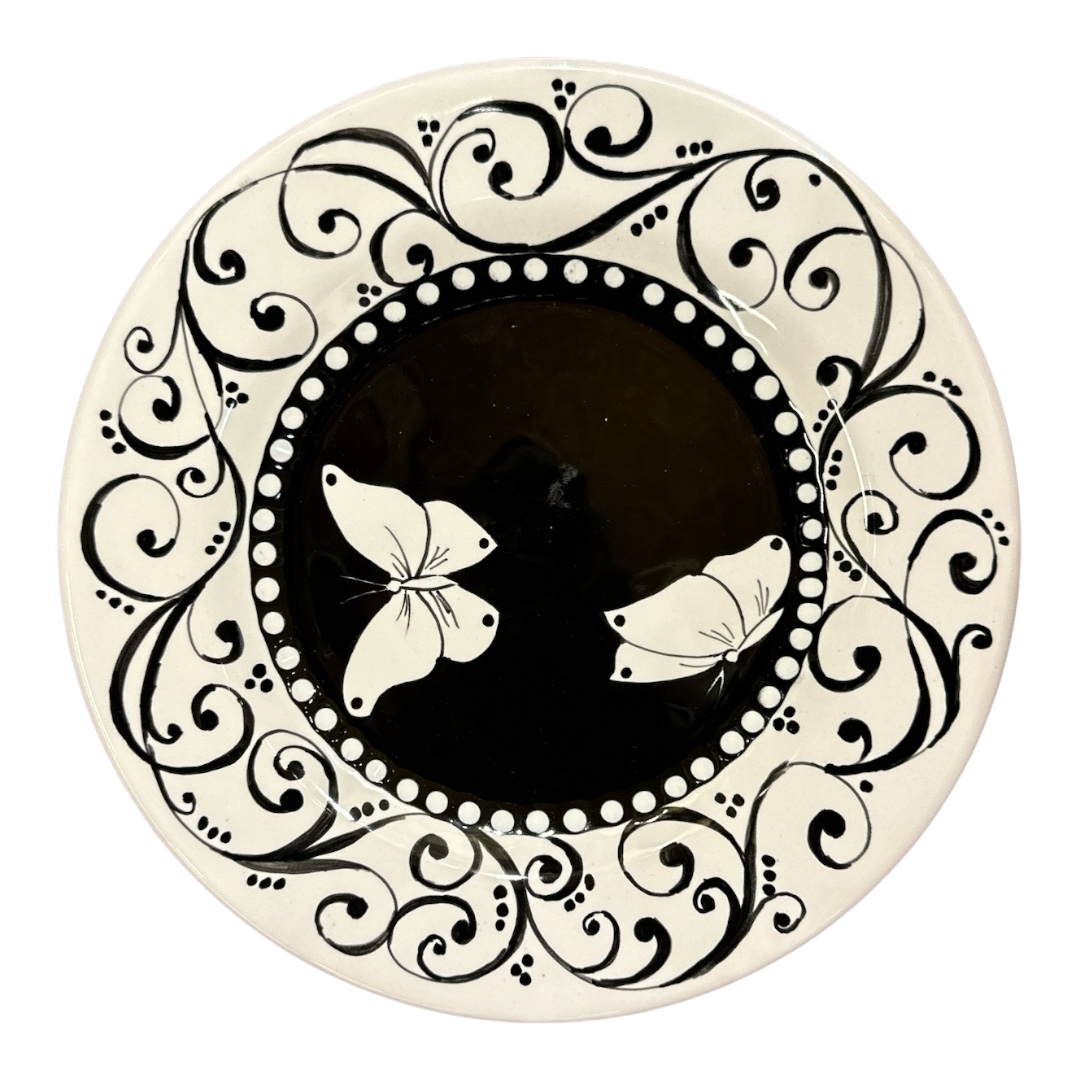 Piatto Dessert D.21 cm – Collezione L&L 1 – Black and White