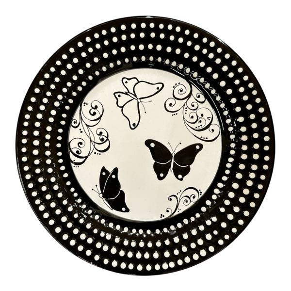 Piatto Piano D.29 cm – Collezione L&L 2 – Black and White