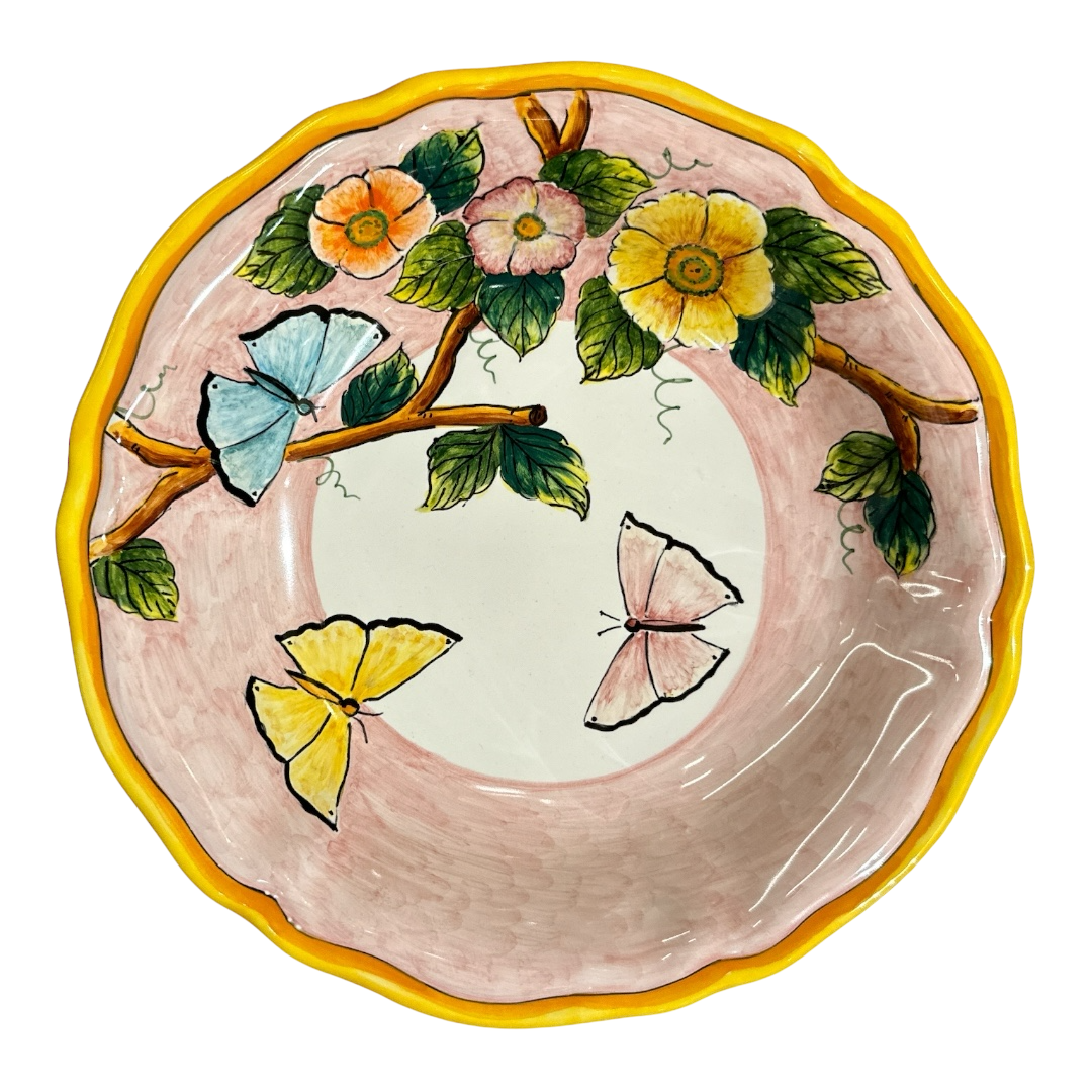 Ciotola Diametro 19 cm Fondo Rosa – Elena