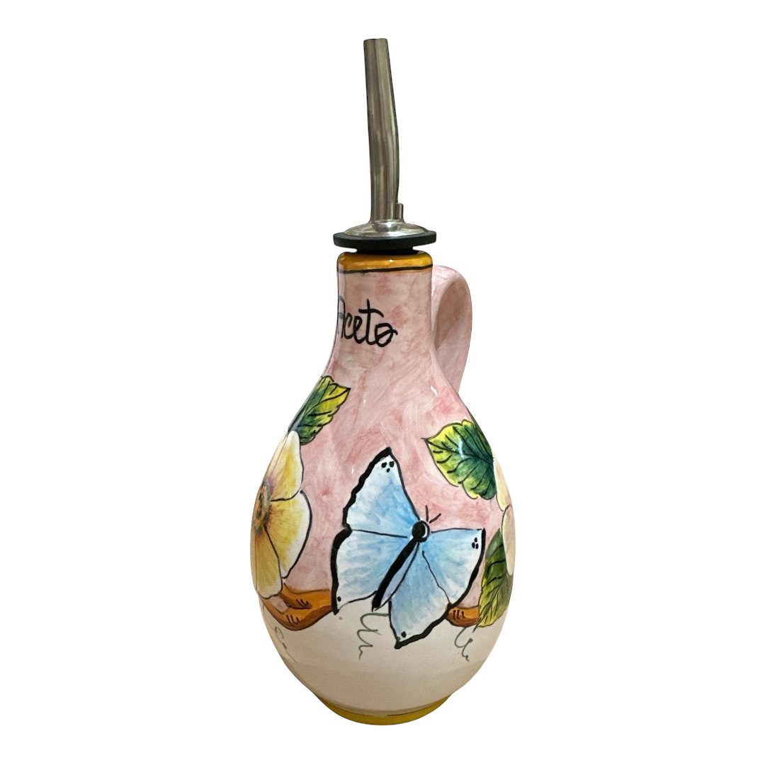 Acetiera H.16 cm Fondo Rosa - Elena