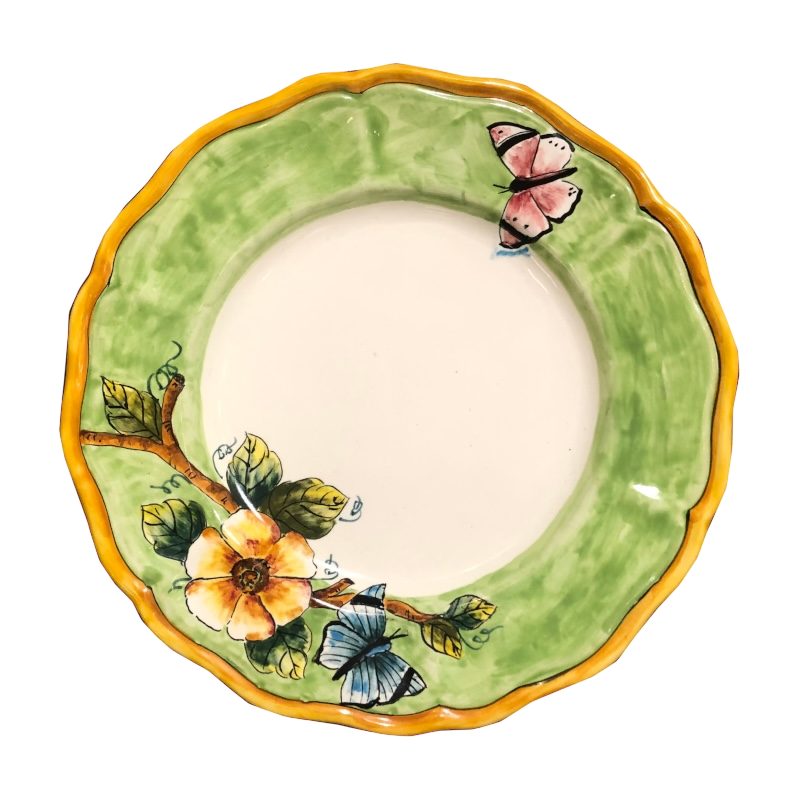 Piatto Dessert Diametro 21 cm Fondo Verde – Elena