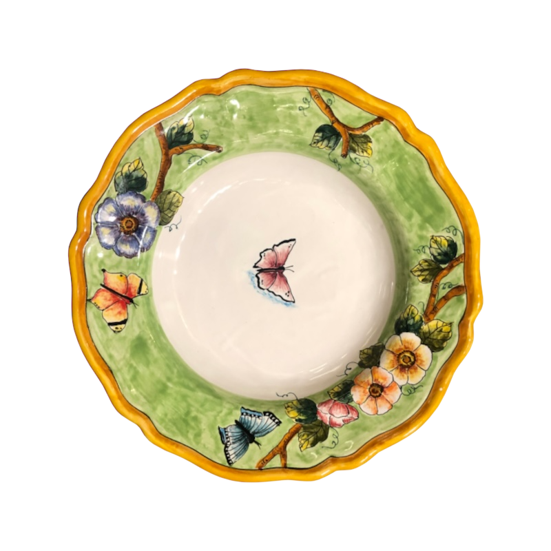 Piatto Fondo Diametro 25 cm Fondo Verde – Elena