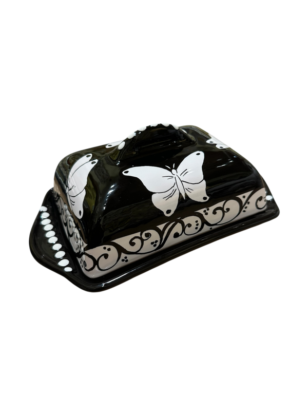 Burriera Con Coperchio - Collezione L&L 1 - Black and White