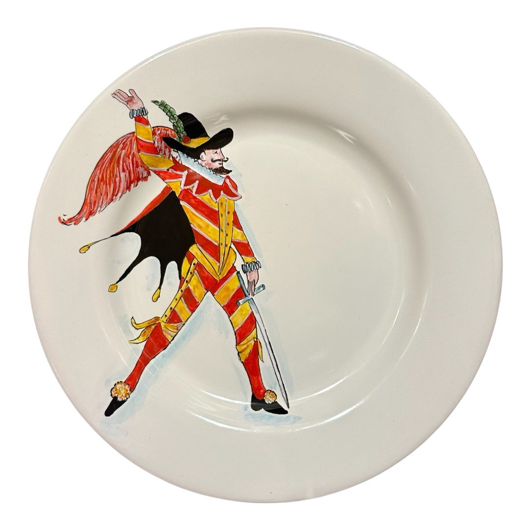 Piatto Piano Diametro 28 cm “Capitan Spaventa” – Commedia Dell’Arte