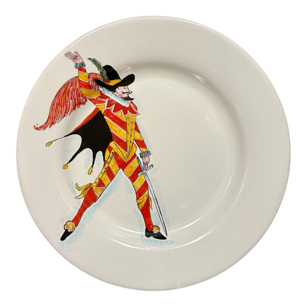 Piatto Piano Diametro 28 cm “Capitan Spaventa” – Commedia Dell’Arte