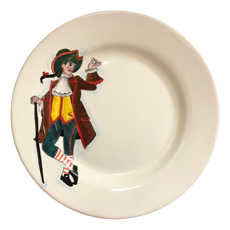 Piatto Piano Diametro 28 cm “Meneghino” – Commedia dell’Arte