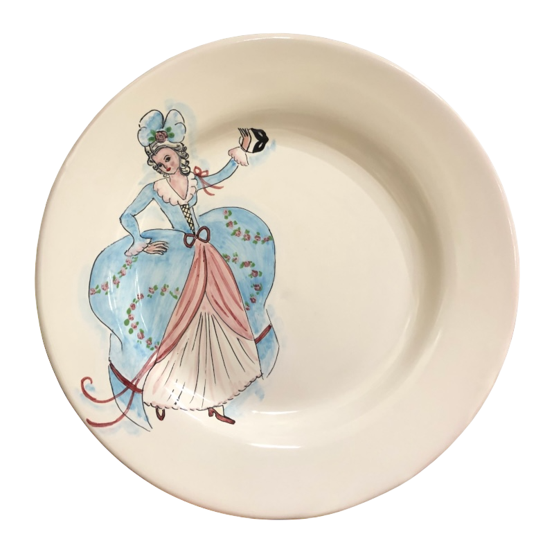 Piatto Piano Diametro 28 cm “Rosaura” – Commedia dell’Arte