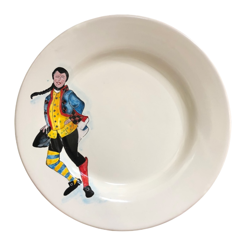 Piatto Piano Diametro 28 cm “Stenterello” – Commedia dell’Arte