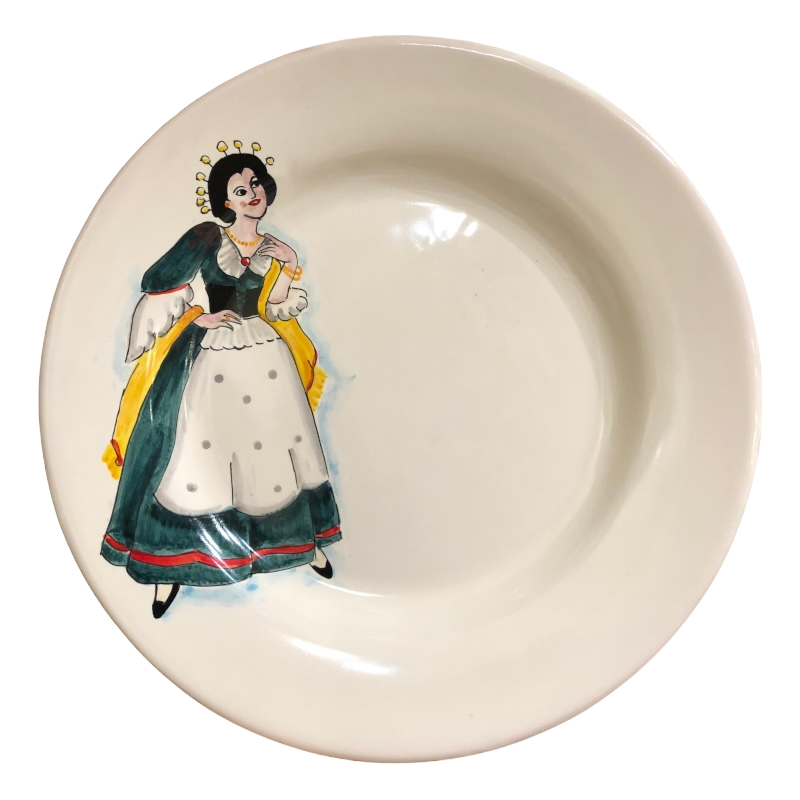 Piatto Piano Diametro 28 cm “Cecca” – Commedia dell’Arte