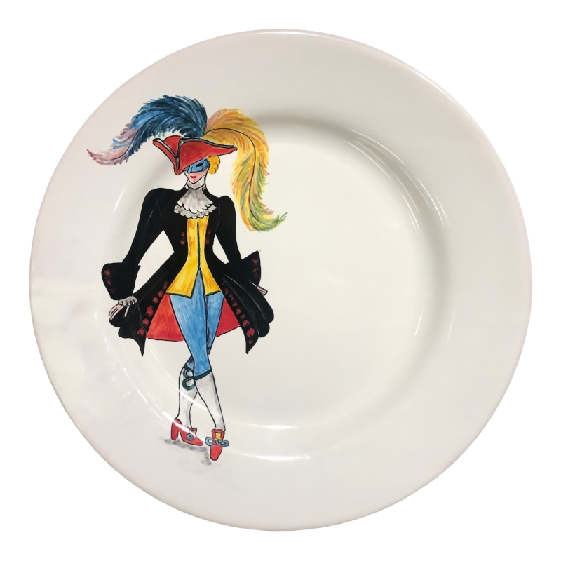 Piatto Piano Diametro 28 cm “Florindo” – Commedia dell’Arte