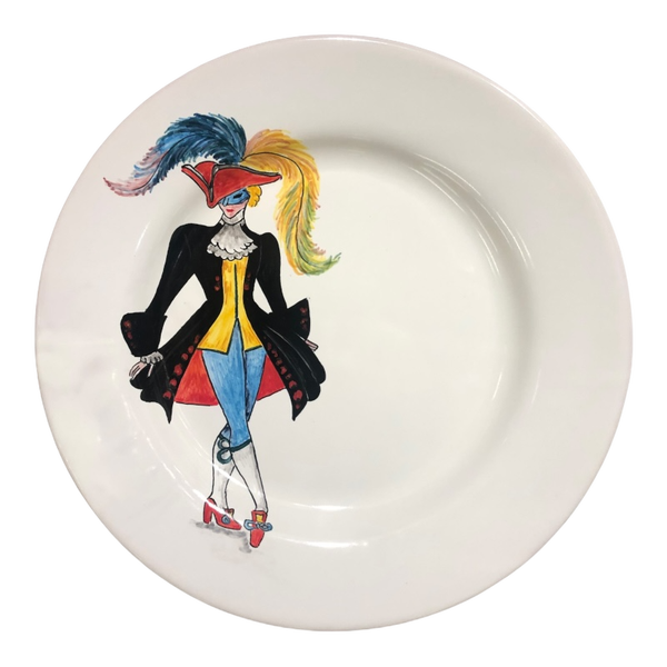 Piatto Piano Diametro 28 cm “Florindo” – Commedia dell’Arte