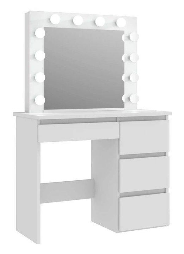 Vanity moderno blanco con luces