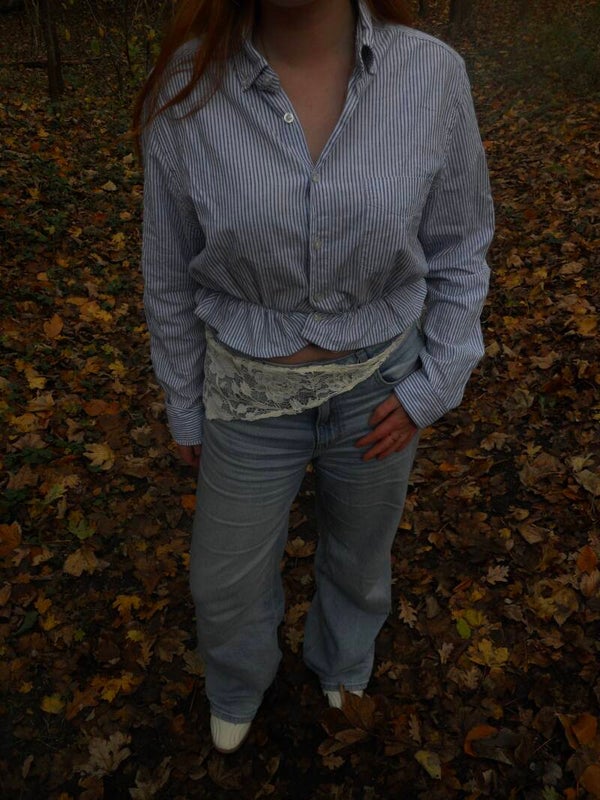 CROPPED BLOUSE LIJNTJES