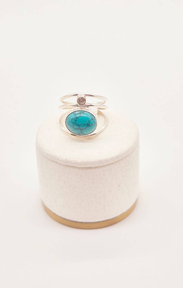 Anillo  turquesa con piedra