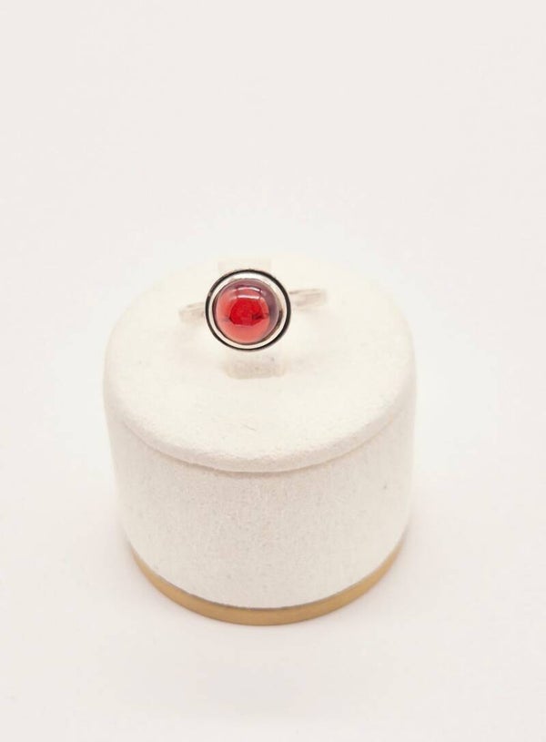Anillo ágata roja