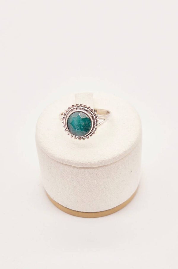 Anillo Crisocola redonda