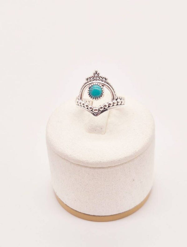 Anillo de plata con turquesa