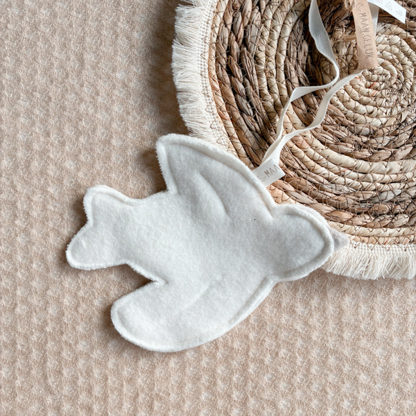 Speenknuffel vogel off white