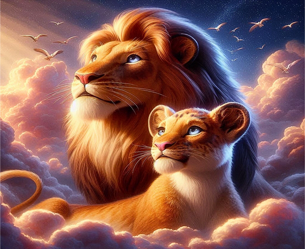 Tapis de souris "Couple Lion"