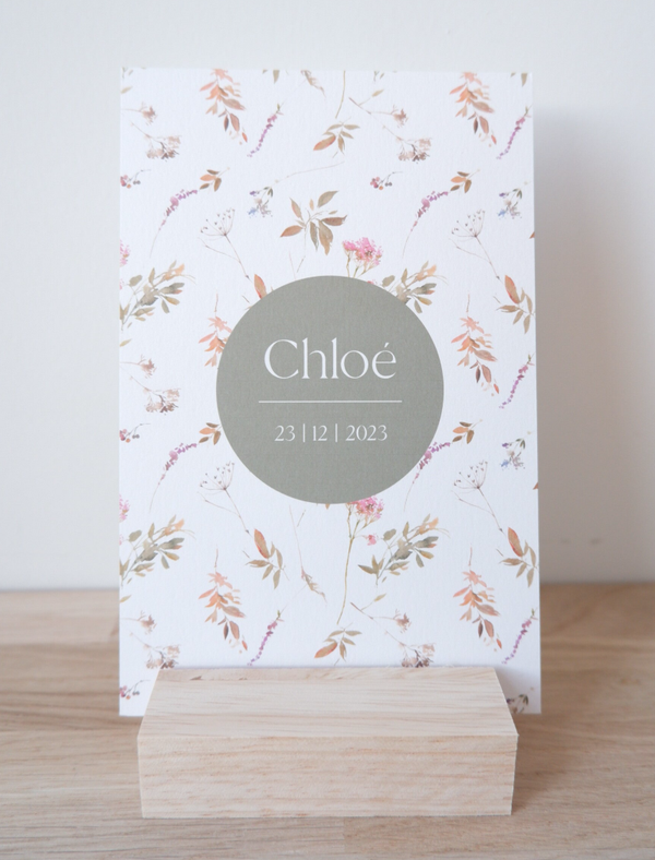 Geboortekaartje Chloé