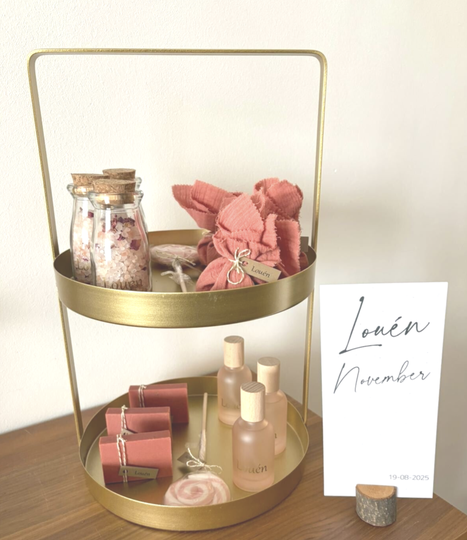 Metalen etagère goud