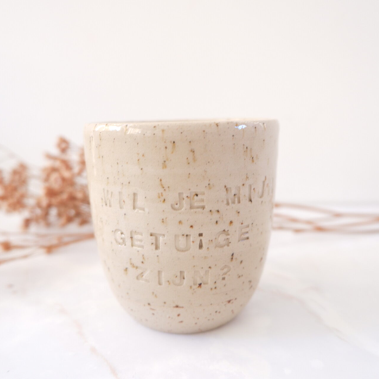 Mok keramiek 'Wil jij mijn getuige zijn?'