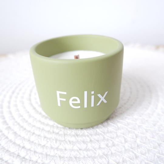 Kaars in potje groen