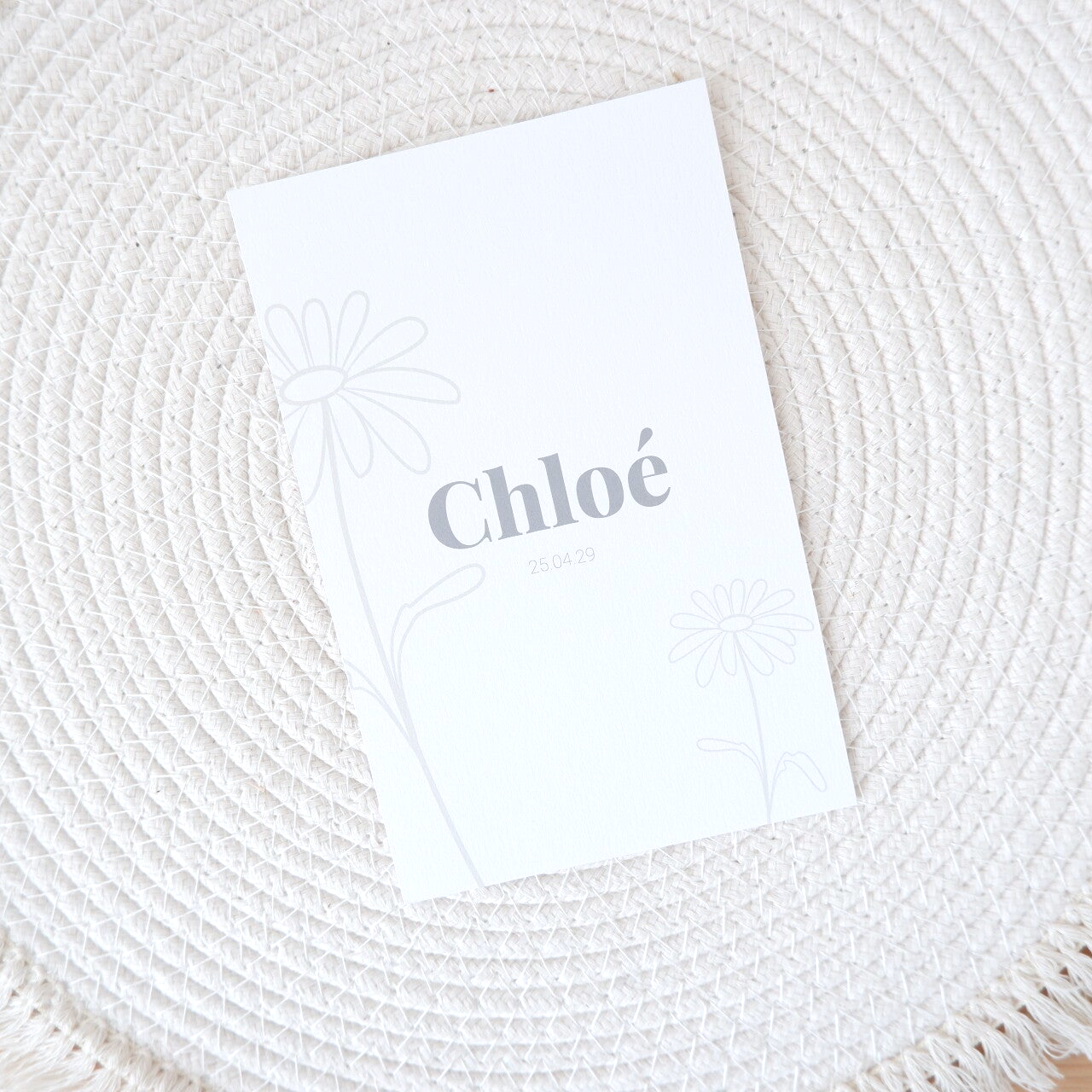 Geboortekaartje bloem