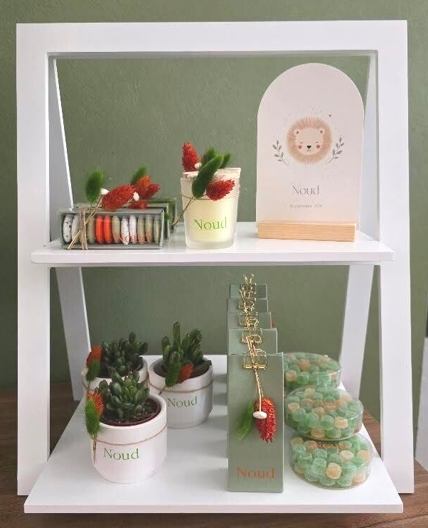 Doopsuiker groen, oranje, plantjes bij geboorte