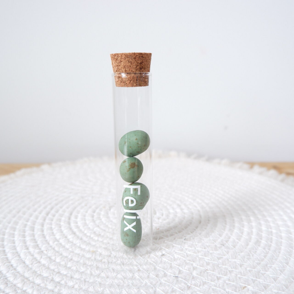 Proefbuisje met groene coockie choc's