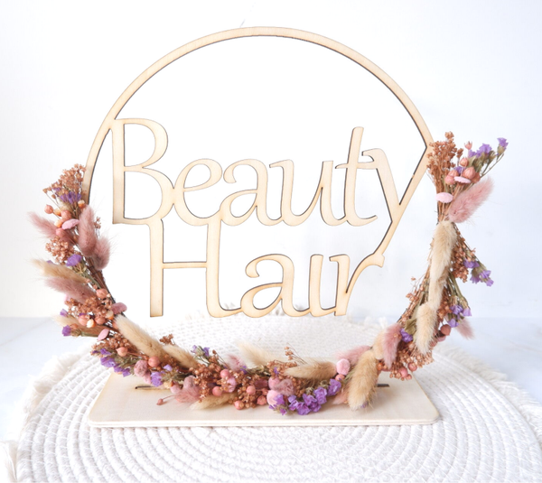 Flowerhoop hout met naam