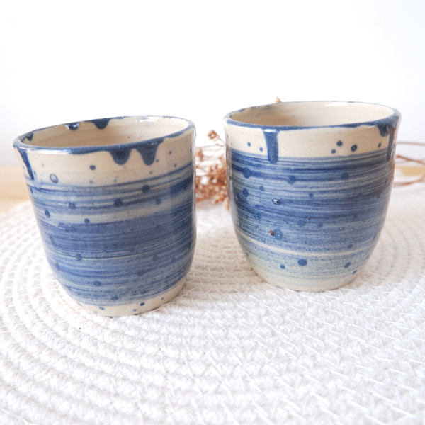 Mok keramiek blauw