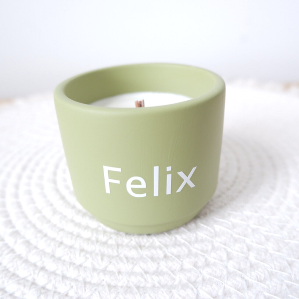 Kaars in potje groen