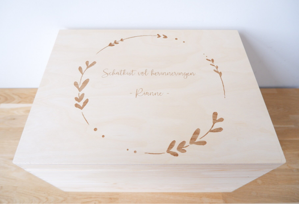 Herinneringendoos met klapdeksel groot (ongevuld)