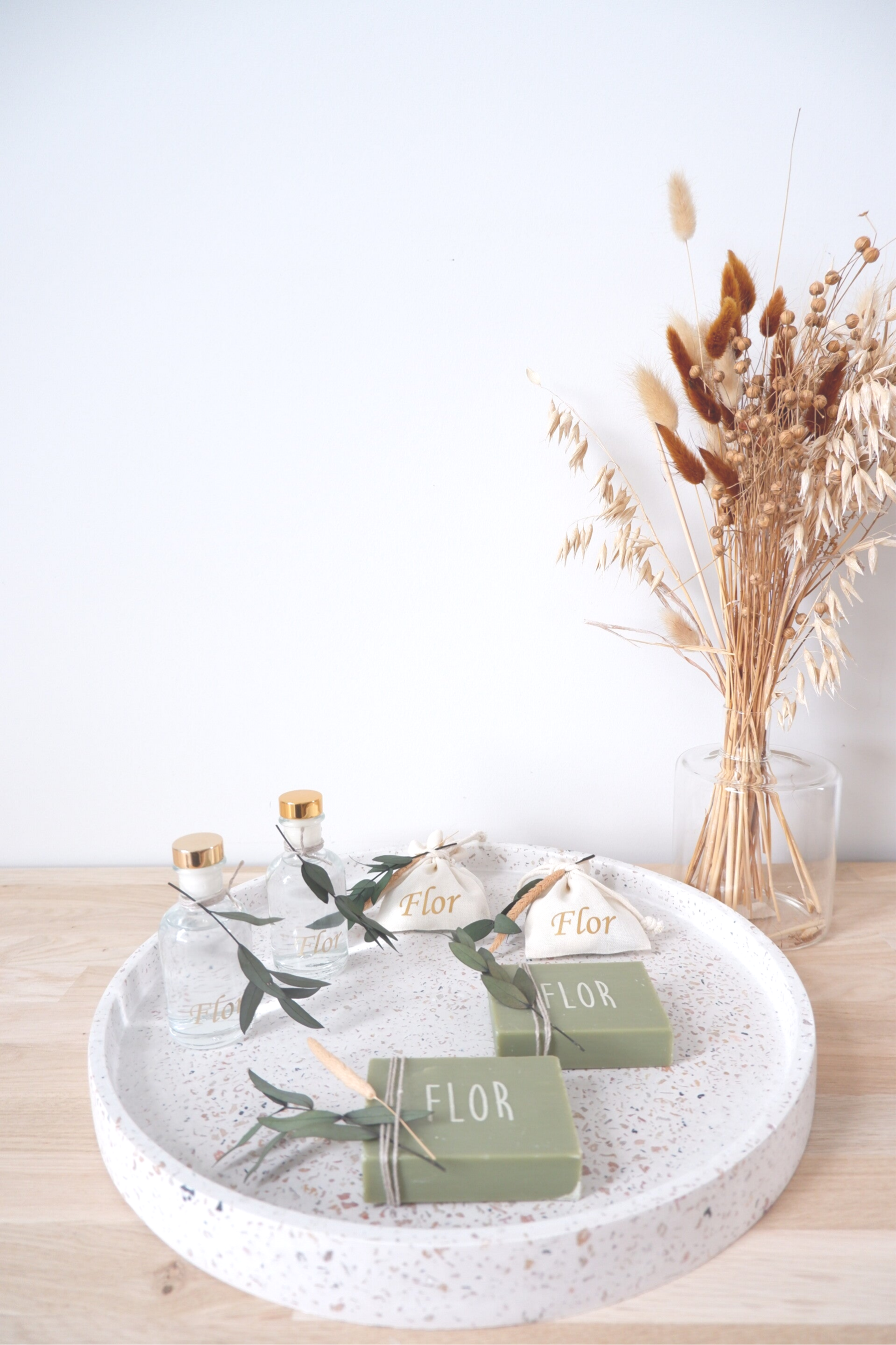 Dienblad terrazzo rond