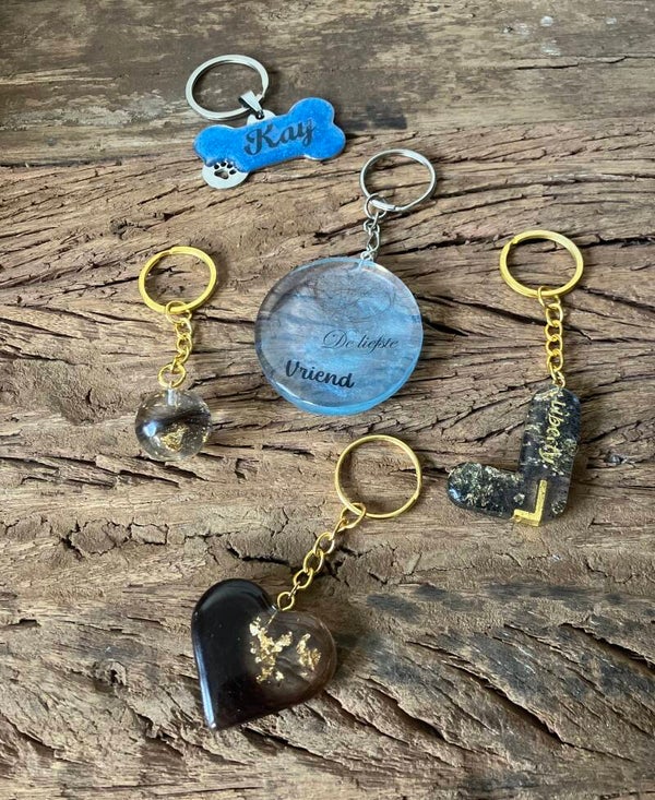 FTH Creations sleutelhanger haar en of naam