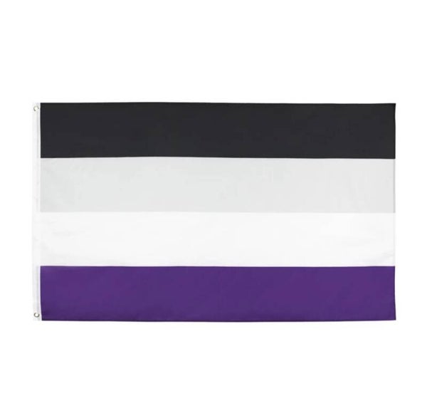 zz Vlag Aseksueel dun plekje