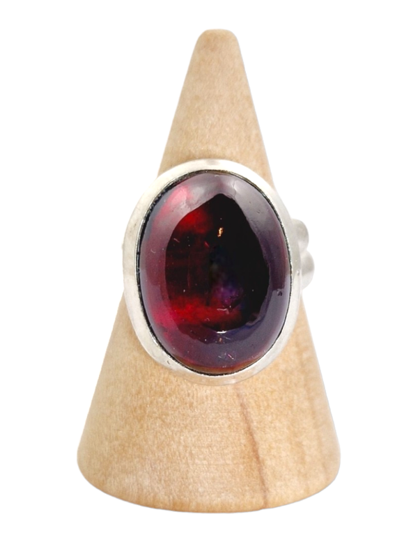 Melissa Bague argent serti clos en grenat