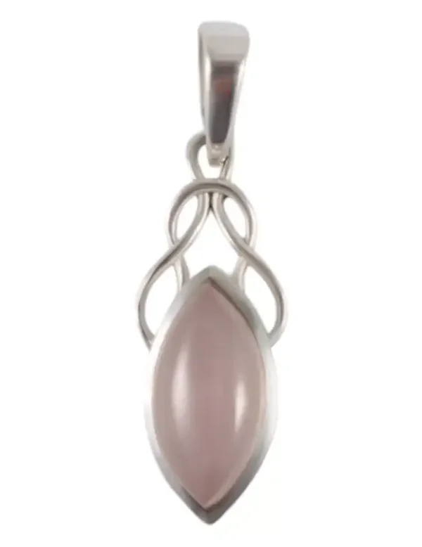 Pendentif Calliopée argent 925 8 en quartz rose