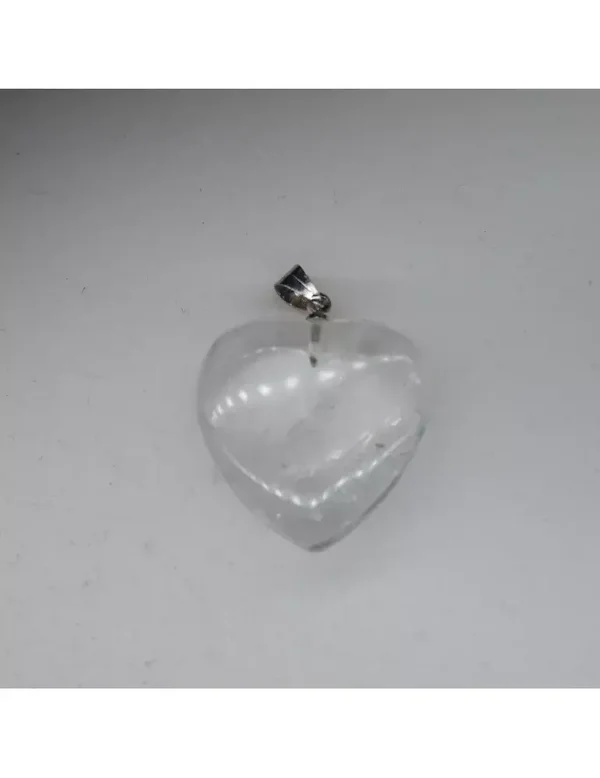 Pendentif en cœur en cristal e roche
