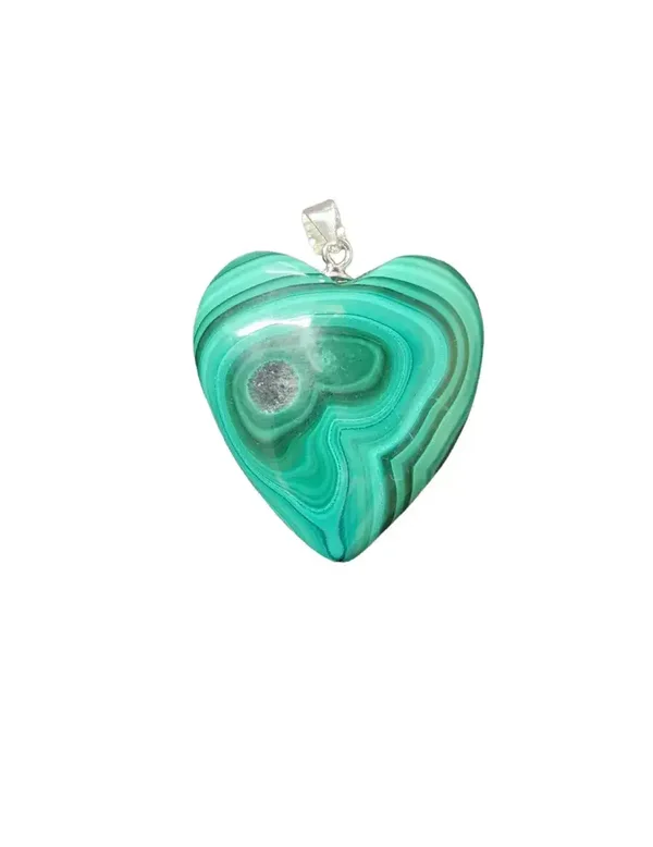 pendentif en cœur en malachite