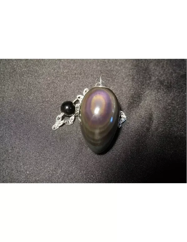 Pendule Zéphyr oeuf obsidienne