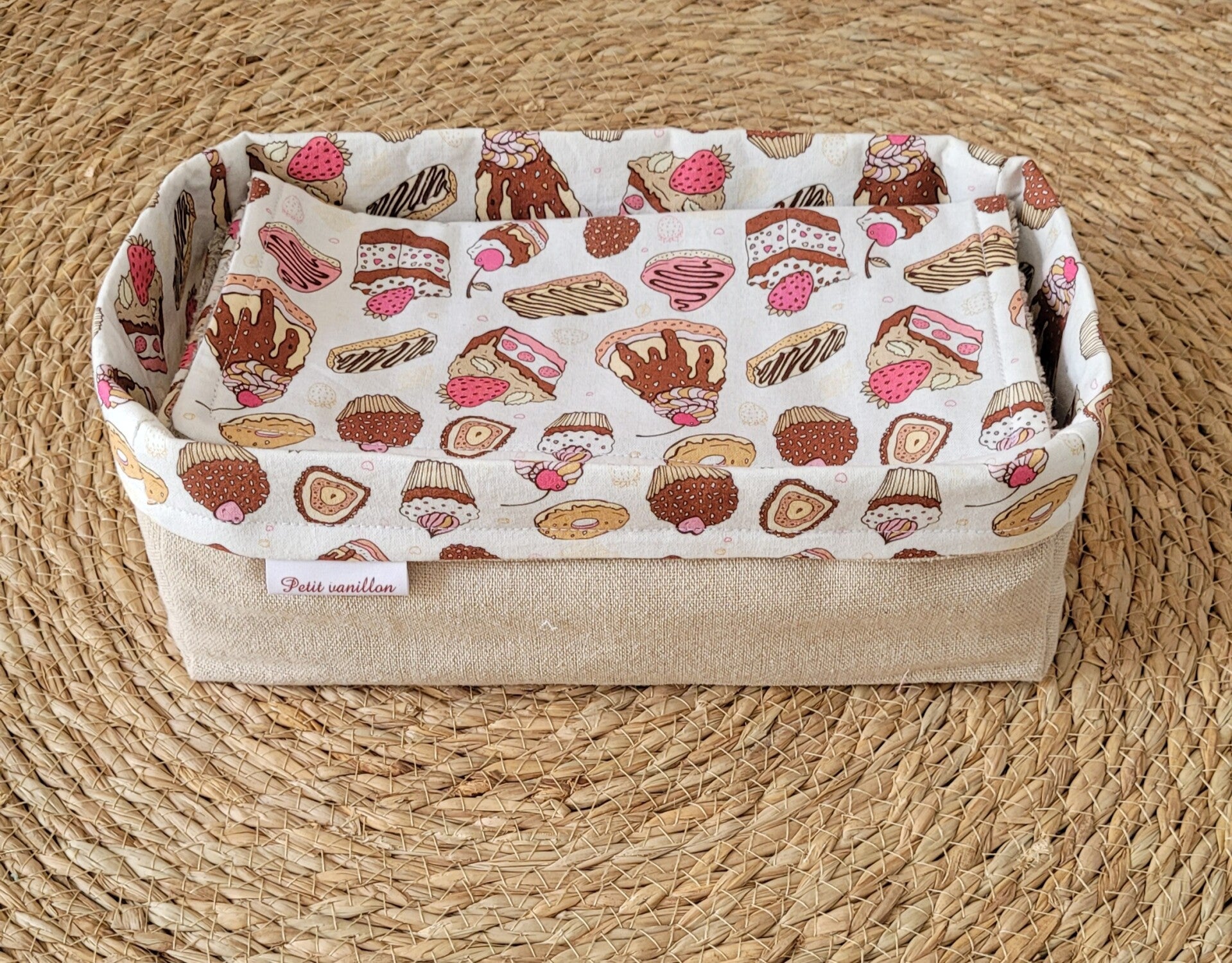 Essuie tout lavable avec panier de rangement